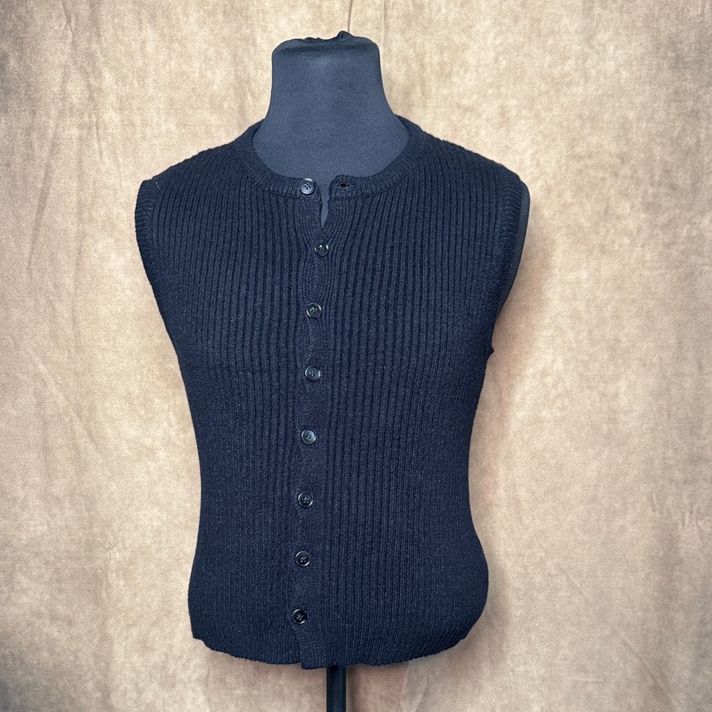 Men's Black Ribbed Button-Up Shirt Body Fit Size XL